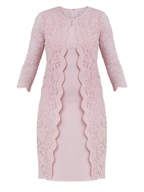 Clarabelle Mock Lace Jacket And Crepe Dress - Image 6