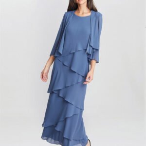 Colette Jacket And Asymmetric Tiered Dress