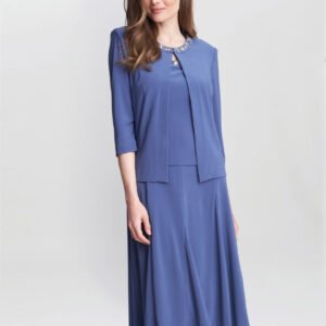 Delores Jersey Midi A-Line Jacket Dress