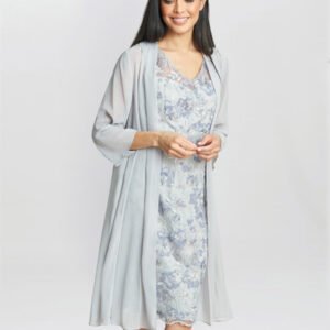 Tracy Embroidered Dress & Chiffon Jacket