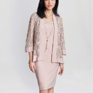Beverley Soutache Dress And Jacket With Necklace