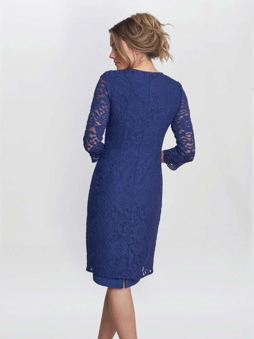 Clarabelle Mock Lace Jacket And Crepe Dress - Image 3