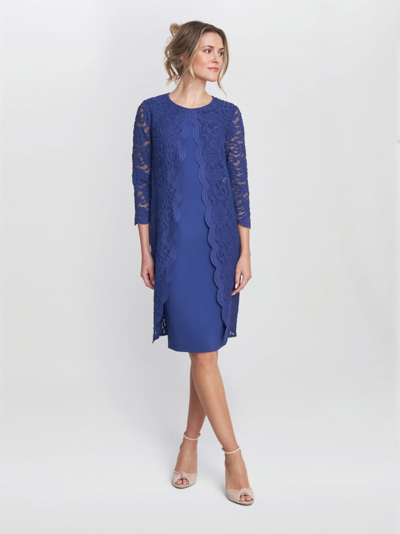 Clarabelle Mock Lace Jacket And Crepe Dress - Image 5