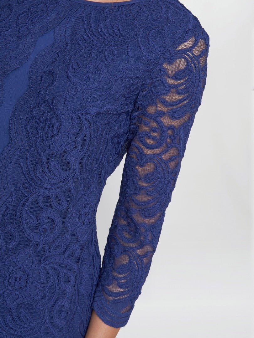 Clarabelle Mock Lace Jacket And Crepe Dress - Image 4